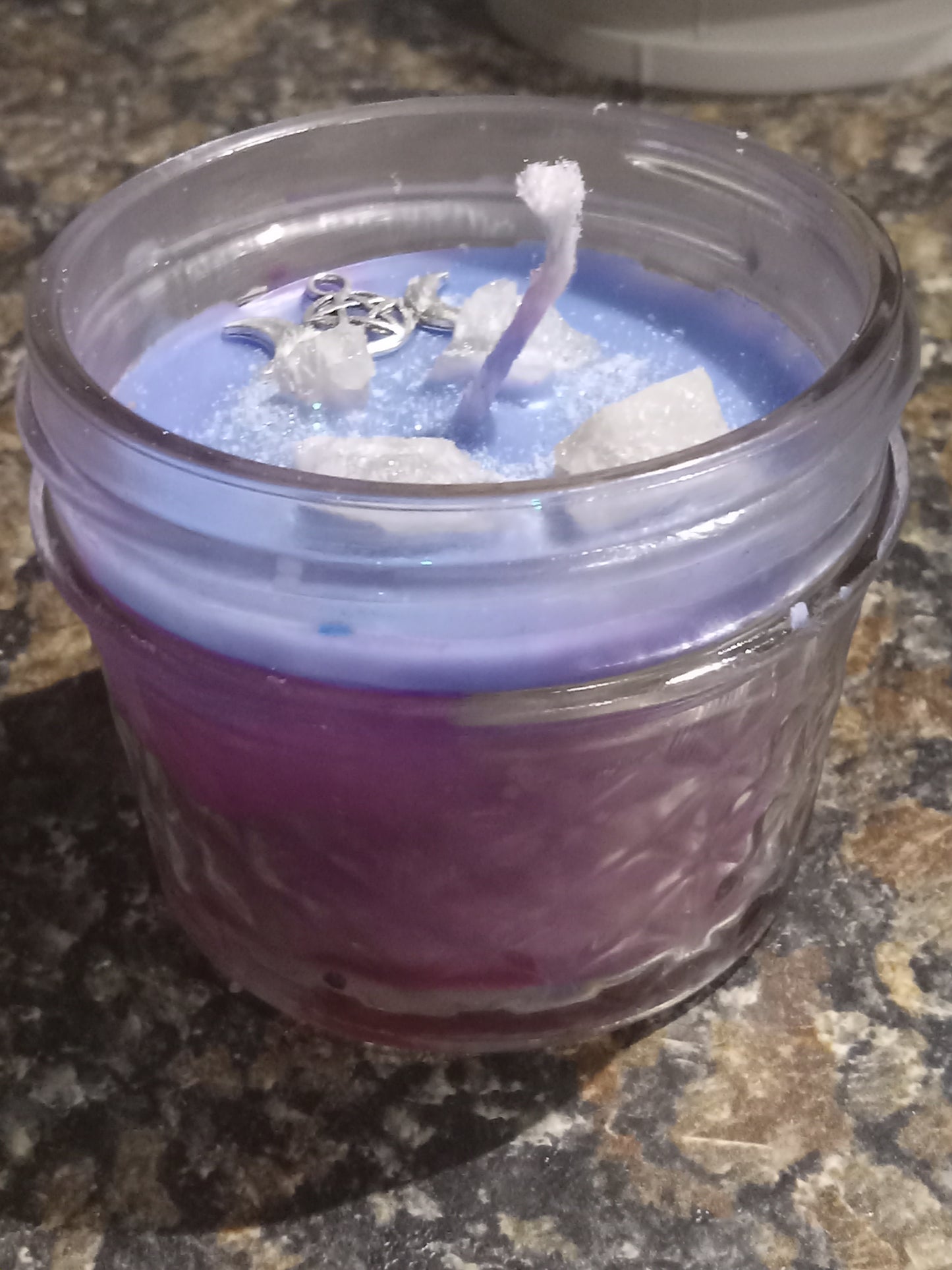 Ombre pink & blue small jar