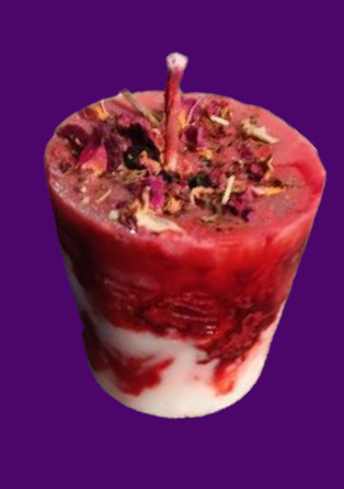 Red Marbled Votive