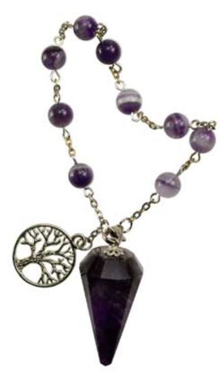 Amethyst pendulum bracelet