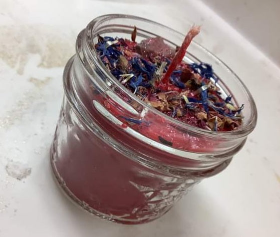 Small Jar Candle Red - Burning Times Candles