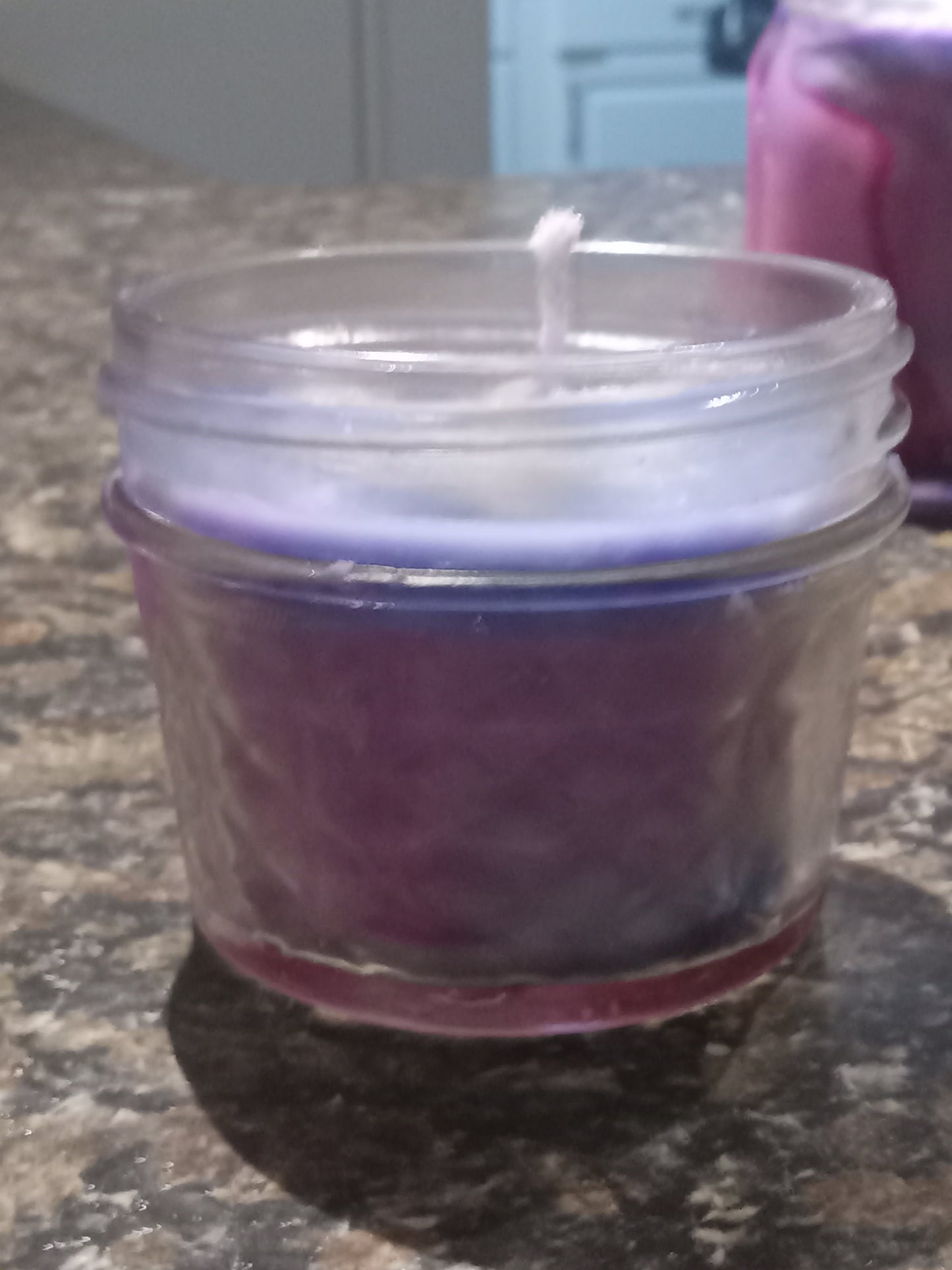 Ombre pink & blue small jar