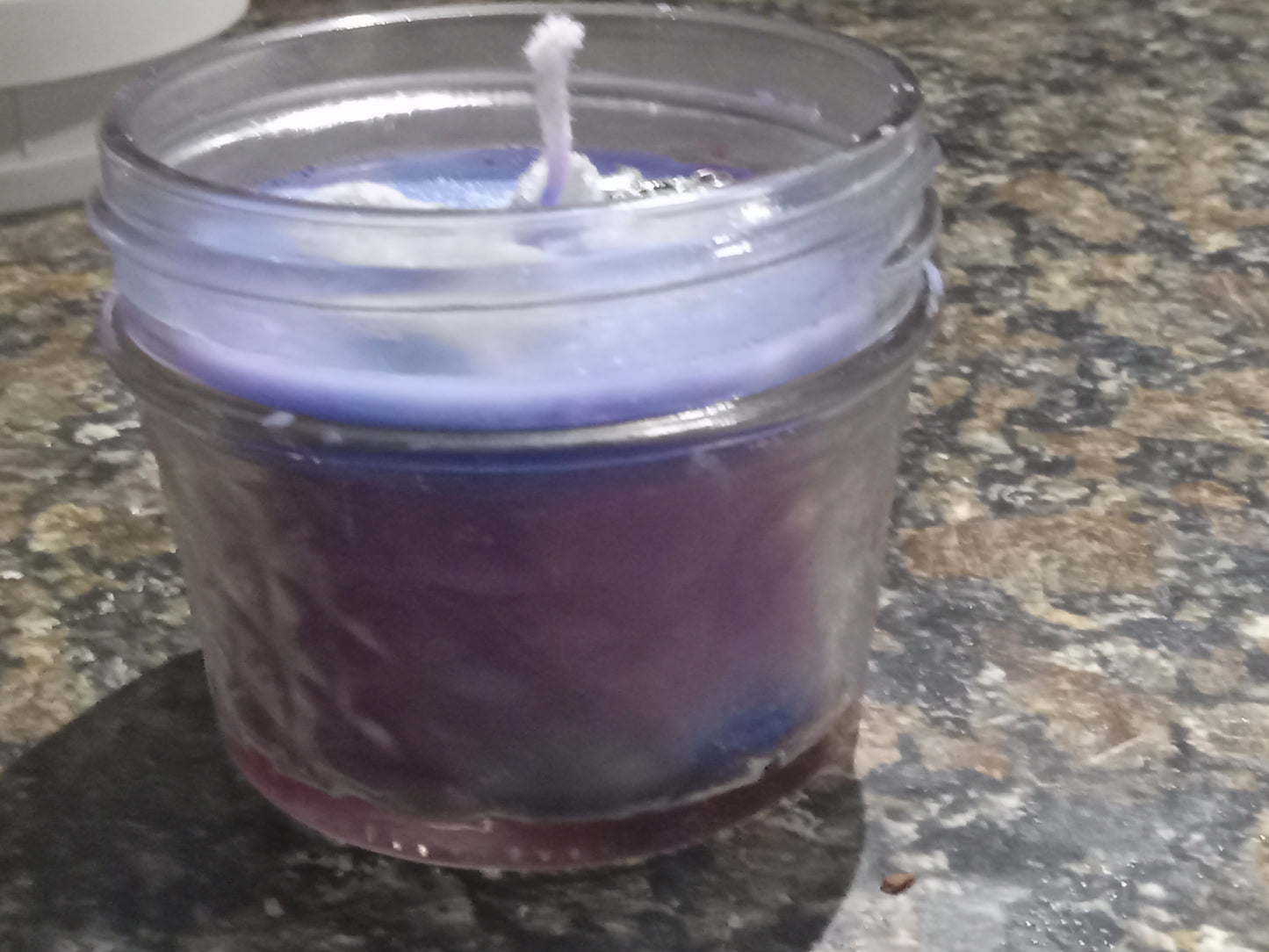 Ombre pink & blue small jar
