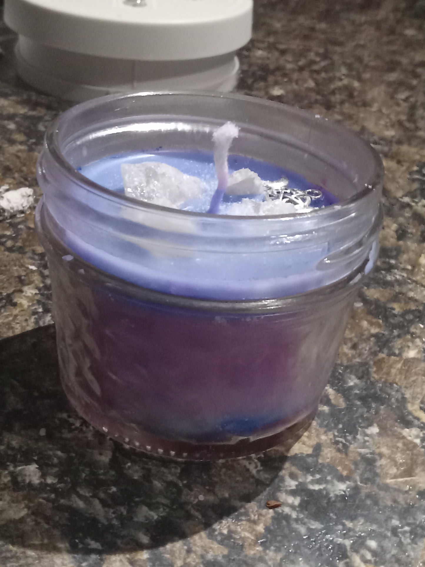 Ombre pink & blue small jar