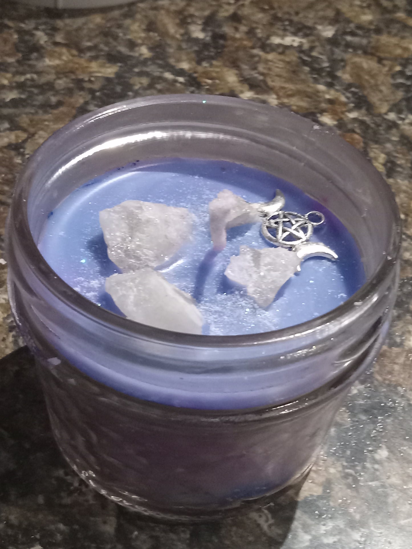 Ombre pink & blue small jar