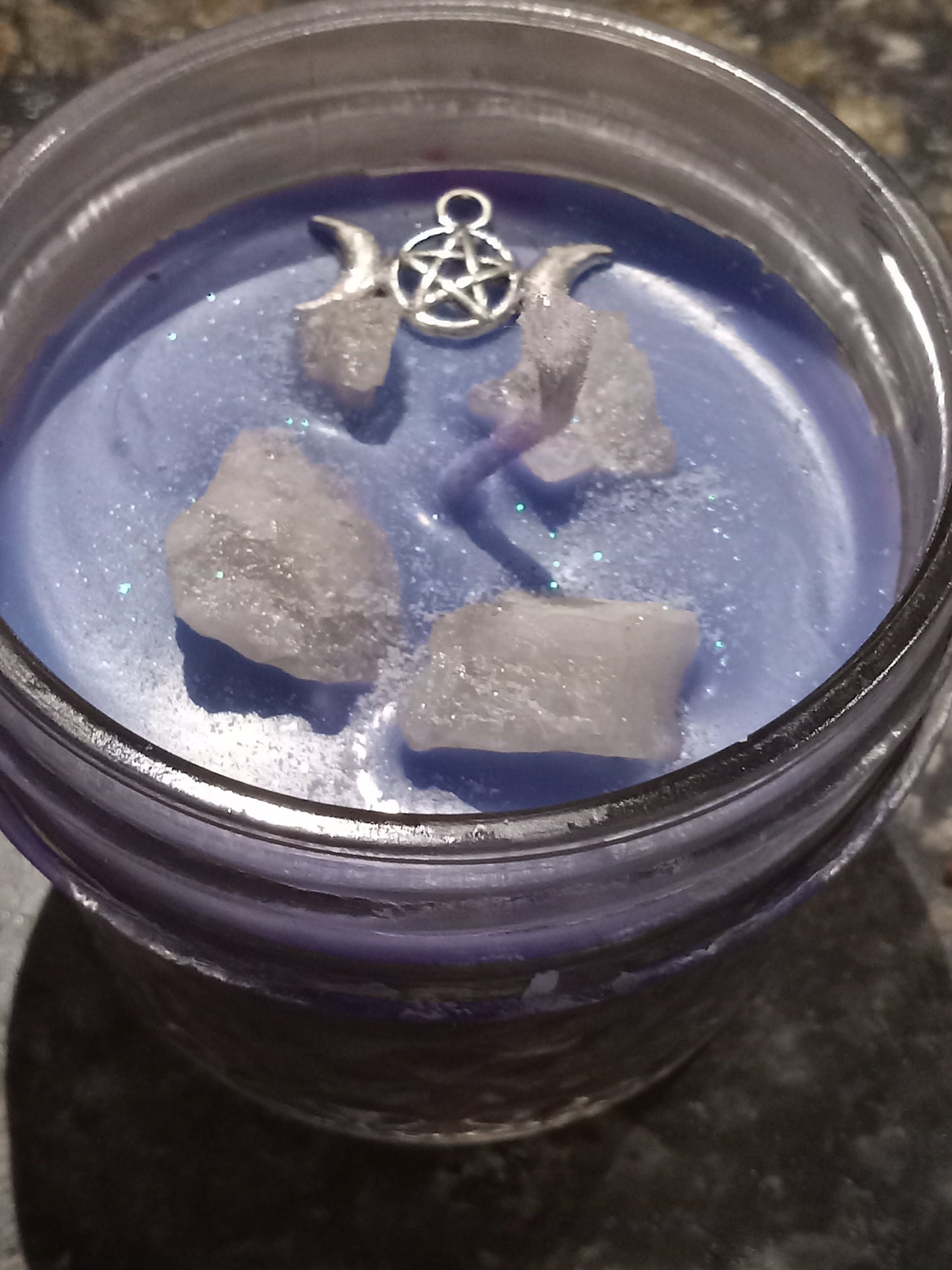 Ombre pink & blue small jar