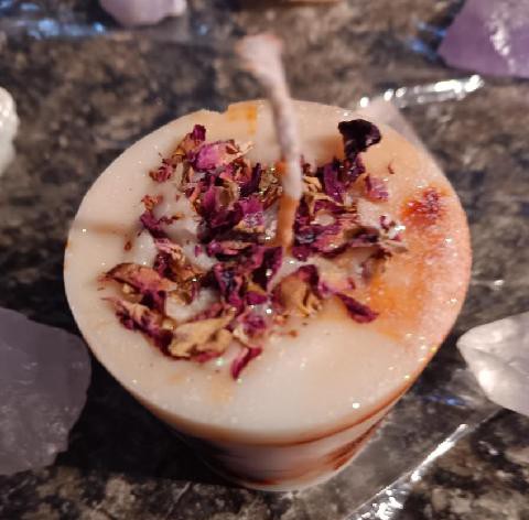 Orange Marbled Votive