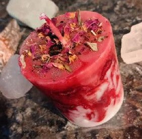 Red Marbled Votive