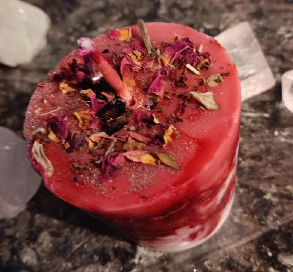 Red Marbled Votive