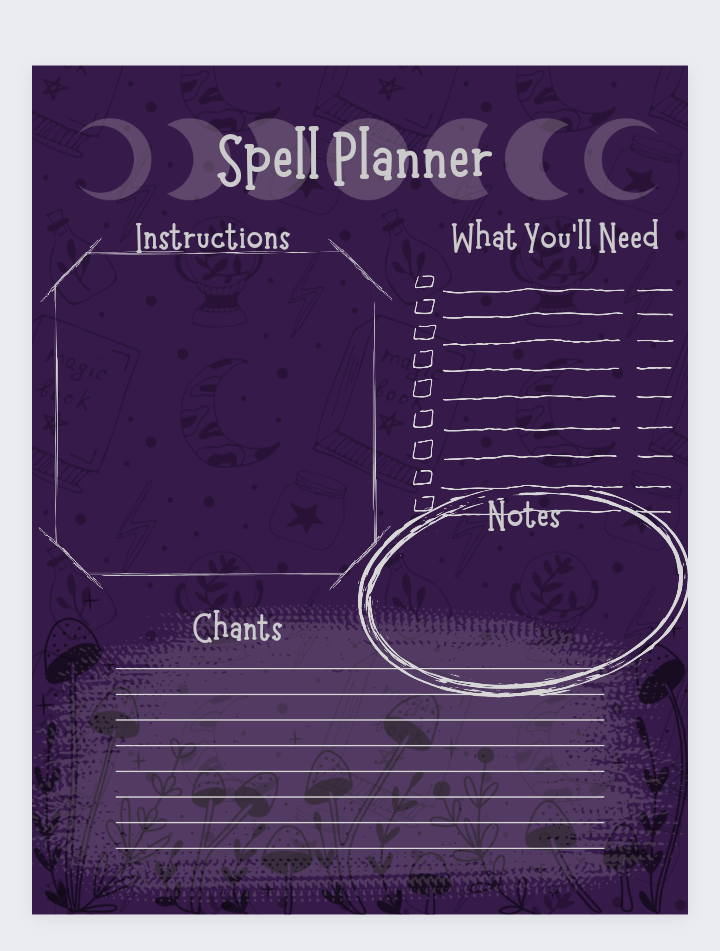 Spell Planner Digital Print