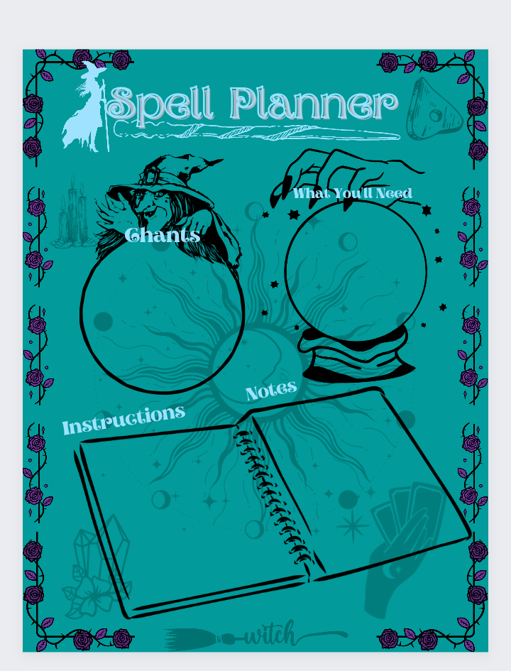 Spell Planner Digital Print