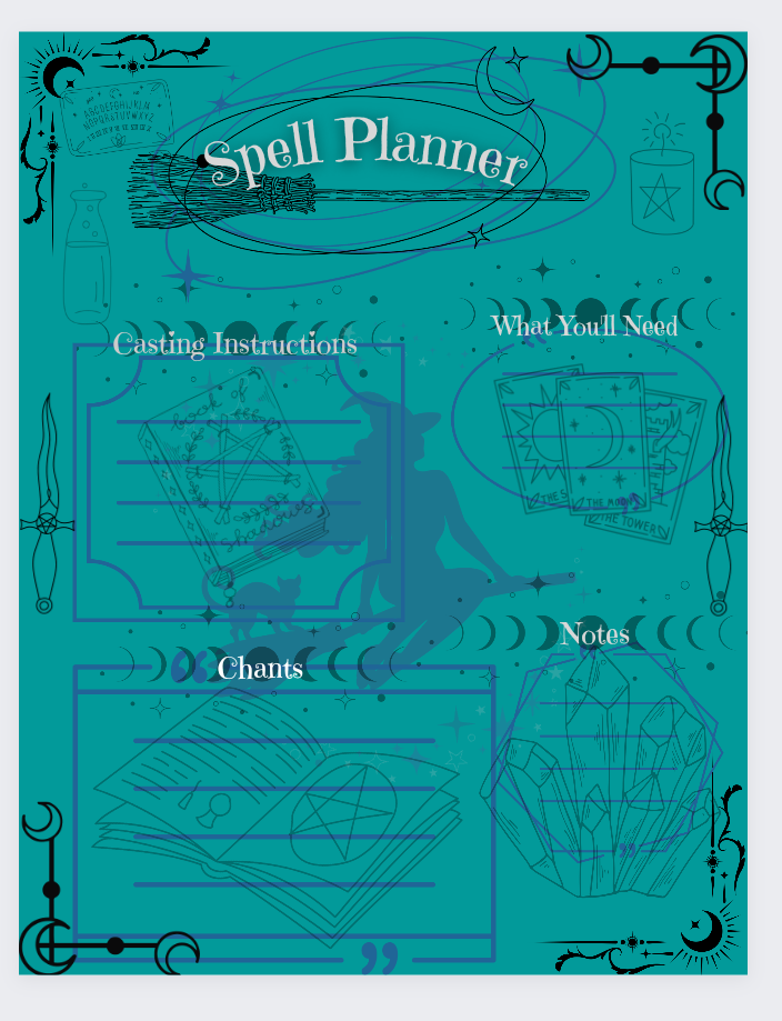Spell Planner Digital Print