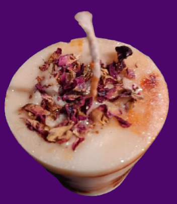 Orange Marbled Votive