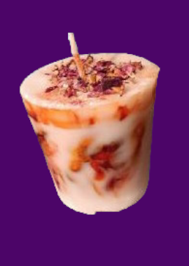 Orange Marbled Votive