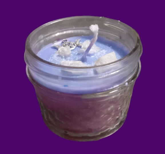 Ombre pink & blue small jar