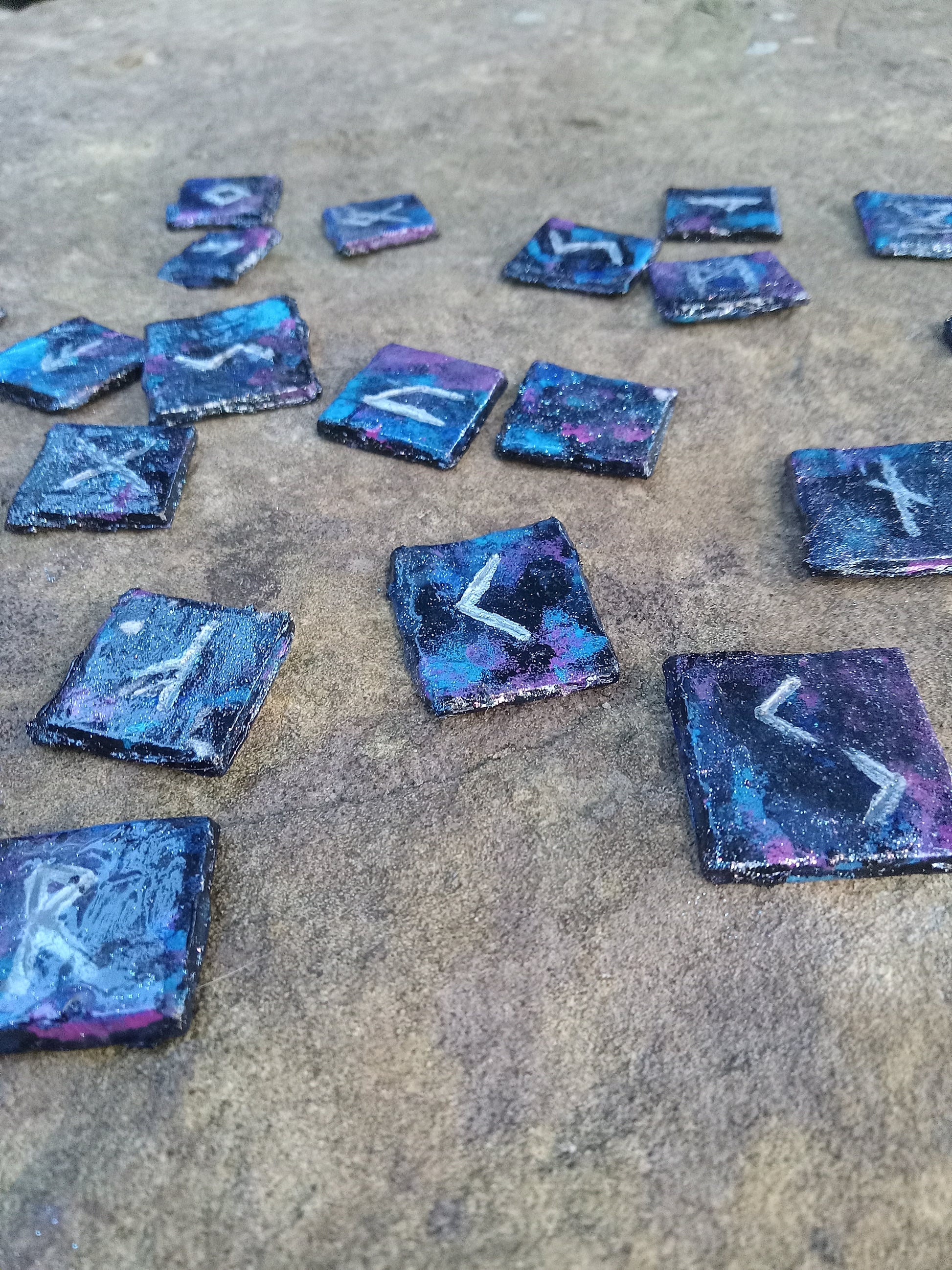 Homemade Galaxy Runes - Burning Times Candles