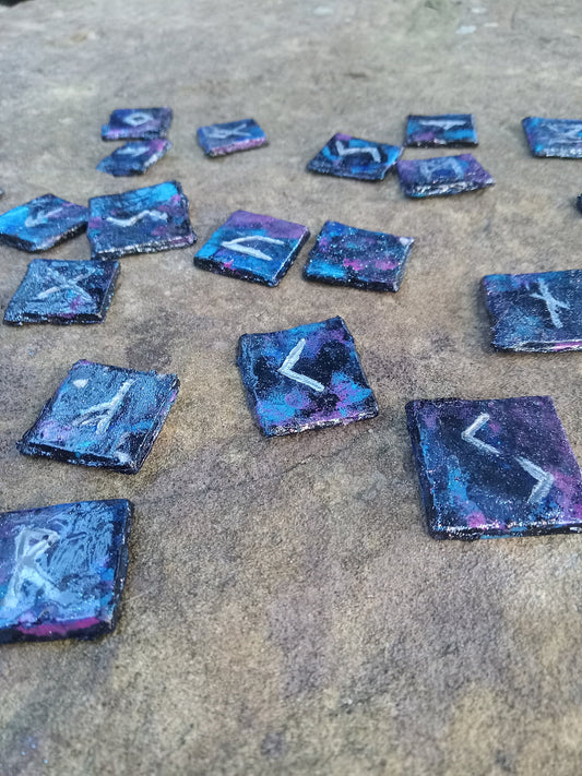 Homemade Galaxy Runes - Burning Times Candles