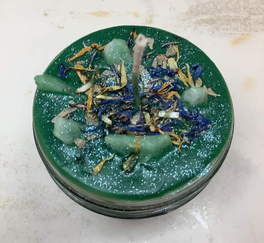 Small Jar Candle Green - Burning Times Candles